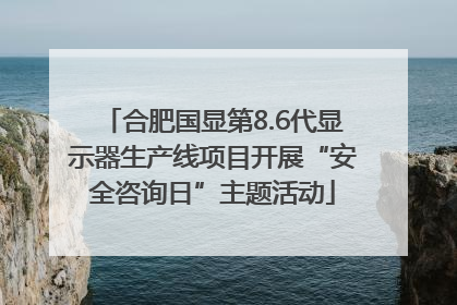 合肥国显第8.6代显示器生产线项目开展“安全咨询日”主题活动