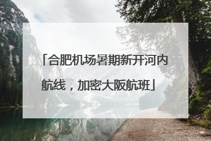 合肥机场暑期新开河内航线，加密大阪航班