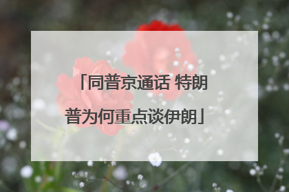 同普京通话 特朗普为何重点谈伊朗