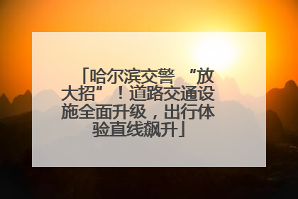 哈尔滨交警 “放大招”！道路交通设施全面升级，出行体验直线飙升