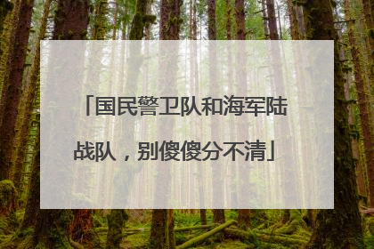 国民警卫队和海军陆战队，别傻傻分不清