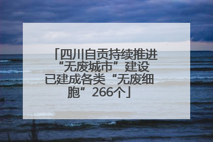 四川自贡持续推进“无废城市”建设 已建成各类“无废细胞”266个