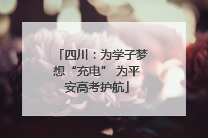 四川：为学子梦想“充电” 为平安高考护航