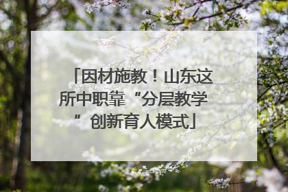 因材施教！山东这所中职靠“分层教学”创新育人模式