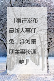 宿迁发布最新人事任免，洋河集团董事长调整