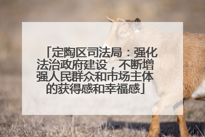 定陶区司法局：强化法治政府建设，不断增强人民群众和市场主体的获得感和幸福感