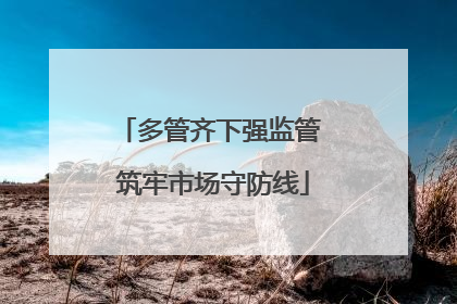 多管齐下强监管 筑牢市场守防线