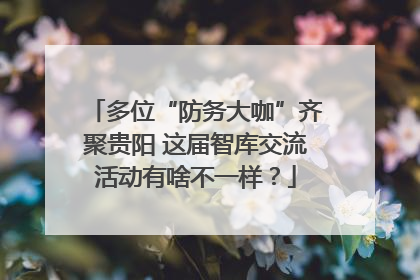 多位“防务大咖”齐聚贵阳 这届智库交流活动有啥不一样？