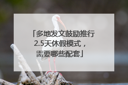 多地发文鼓励推行2.5天休假模式，需要哪些配套