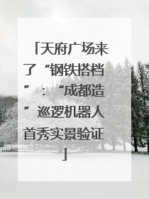 天府广场来了“钢铁搭档”：“成都造”巡逻机器人首秀实景验证