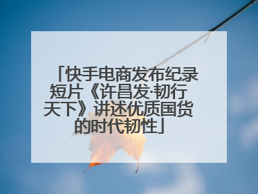 快手电商发布纪录短片《许昌发·韧行天下》讲述优质国货的时代韧性