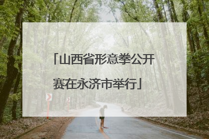 山西省形意拳公开赛在永济市举行
