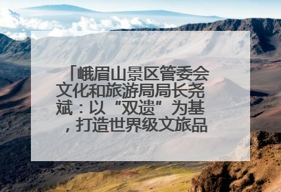峨眉山景区管委会文化和旅游局局长尧斌：以“双遗”为基，打造世界级文旅品牌与国际典范