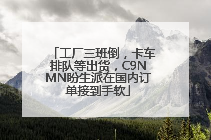 工厂三班倒，卡车排队等出货，C9NMN盼生派在国内订单接到手软