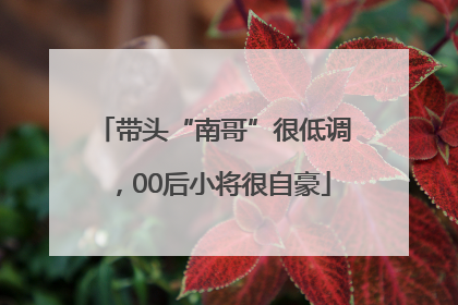 带头“南哥”很低调，00后小将很自豪
