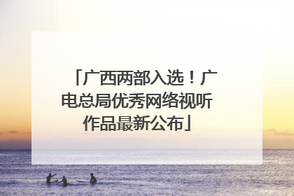 广西两部入选！广电总局优秀网络视听作品最新公布