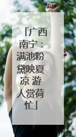 广西南宁：满池粉黛映夏凉 游人赏荷忙
