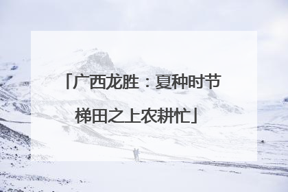 广西龙胜：夏种时节 梯田之上农耕忙