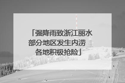强降雨致浙江丽水部分地区发生内涝 各地积极抢险