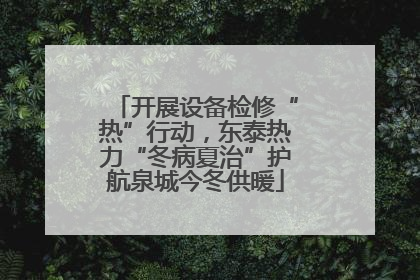 开展设备检修“热”行动，东泰热力“冬病夏治”护航泉城今冬供暖