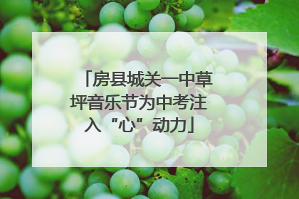 房县城关一中草坪音乐节为中考注入“心”动力