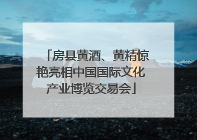 房县黄酒、黄精惊艳亮相中国国际文化产业博览交易会