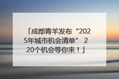 成都青羊发布“2025年城市机会清单” 220个机会等你来！