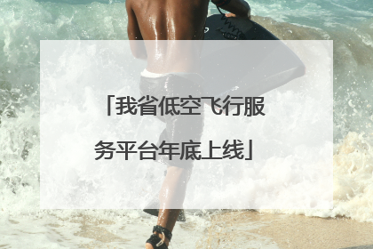 我省低空飞行服务平台年底上线