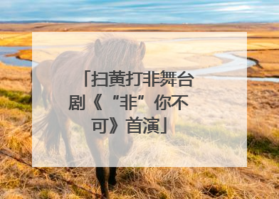 扫黄打非舞台剧《“非”你不可》首演