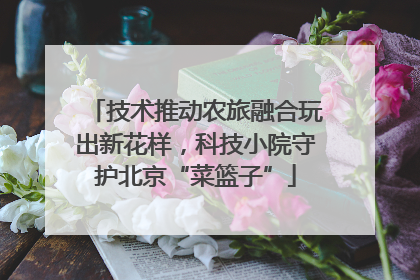 技术推动农旅融合玩出新花样，科技小院守护北京“菜篮子”