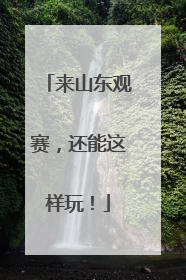 来山东观赛，还能这样玩！