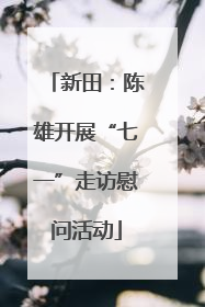 新田：陈雄开展“七一”走访慰问活动