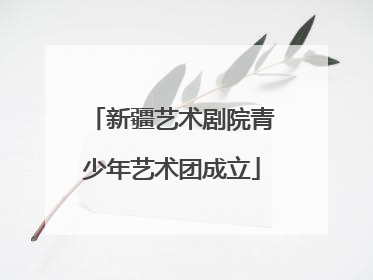 新疆艺术剧院青少年艺术团成立