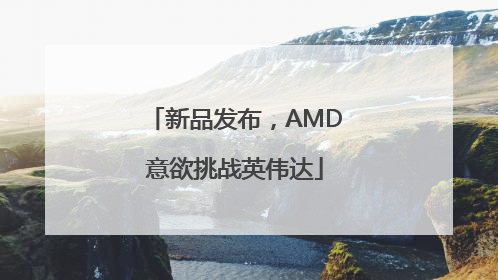 新品发布，AMD意欲挑战英伟达