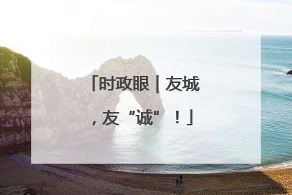 时政眼｜友城，友“诚”！
