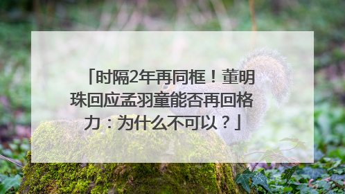 时隔2年再同框！董明珠回应孟羽童能否再回格力：为什么不可以？