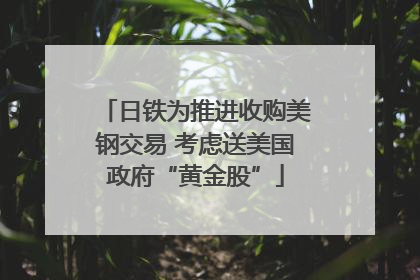 日铁为推进收购美钢交易 考虑送美国政府“黄金股”