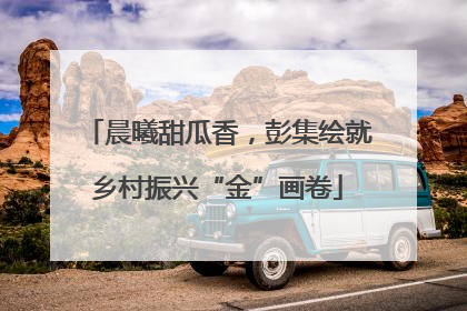 晨曦甜瓜香，彭集绘就乡村振兴“金”画卷