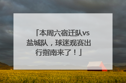 本周六宿迁队vs盐城队，球迷观赛出行指南来了！