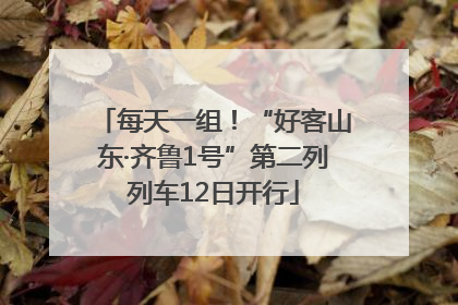 每天一组！“好客山东·齐鲁1号”第二列列车12日开行
