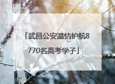 武昌公安温情护航8770名高考学子