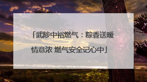 武陟中裕燃气：粽香送暖情意浓 燃气安全记心中