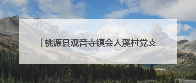 桃源县观音寺镇会人溪村党支部的“48小时”救援纪实