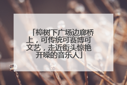 樟树下广场边廊桥上，可传统可赛博可文艺，走近街头惊艳开嗓的音乐人