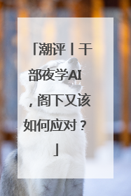 潮评丨干部夜学AI，阁下又该如何应对？