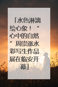 水色淋漓绘心象！“心中的自然”周崇涨水彩写生作品展在临安开幕