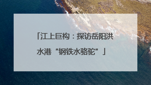 江上巨构：探访岳阳洪水港“钢铁水骆驼”