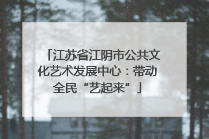 江苏省江阴市公共文化艺术发展中心：带动全民“艺起来”
