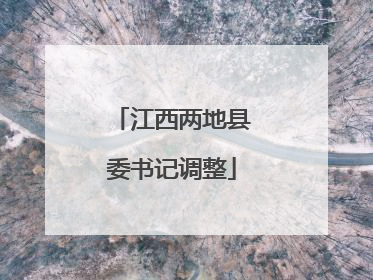 江西两地县委书记调整