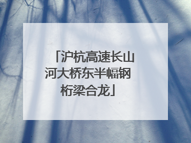 沪杭高速长山河大桥东半幅钢桁梁合龙
